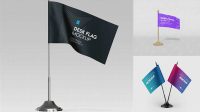 886+ Desk Flag Mockup Digital Download