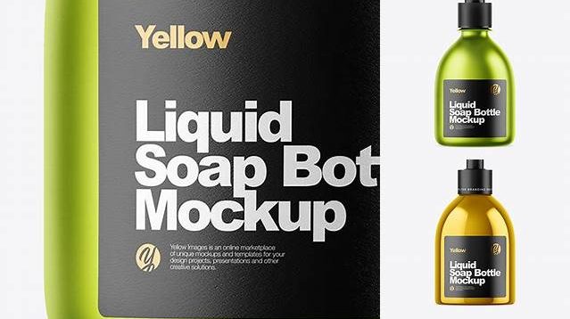 8861+ Matte Metallic Liquid Soap Bottle PSD Mockup Layered PSD File Free Download