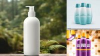 8866+ Shampoo Bottle Mock-up Fully Customizable Mockup PSD Free