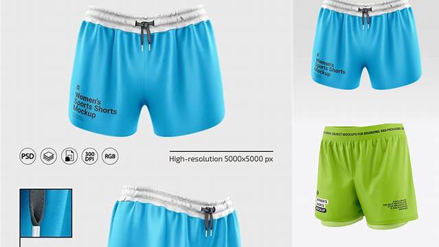 8871+ Fitness Shorts PSD Mockup Half Side View Modern PSD Templates