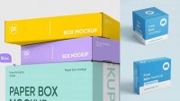 8872+ 3d Box Mockup Generator Free Stylish PSD for Free