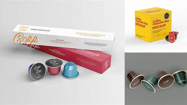 8875+ Two Coffee Capsules PSD Mockup Creative Design Mockup