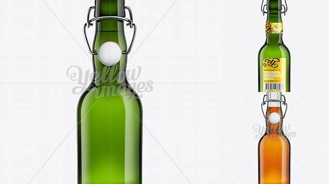 8877+ Emerald Green Bottle with Swing Top Closure 330ml Elegant Free Template