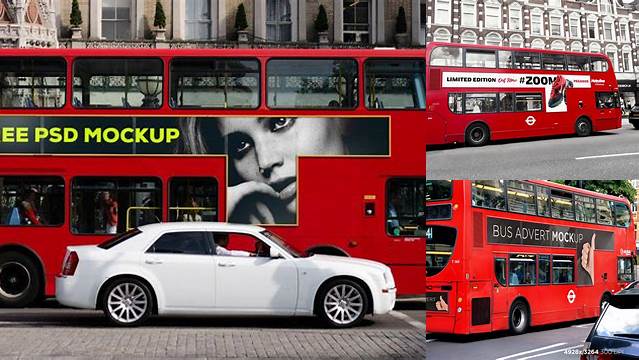 8879+ London Bus PSD Mockup Front View Download Now Free PSD Template