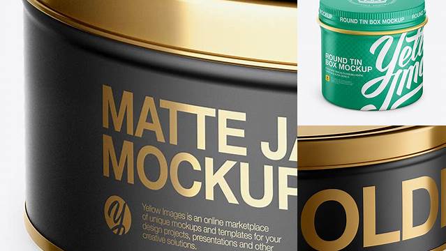 8880+ Matte Round Tin Can PSD Mockup High-Angle Shot Download Free