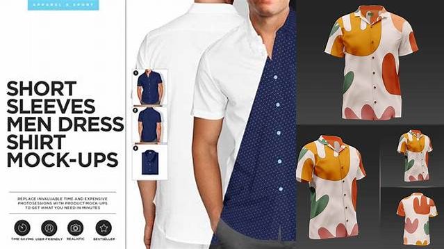 8882+ Short Sleeve Dress Shirt Mockup Free Download Creative Design Mockup