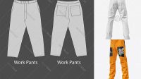 8886+ Work Pants Mockup Editable Photoshop File