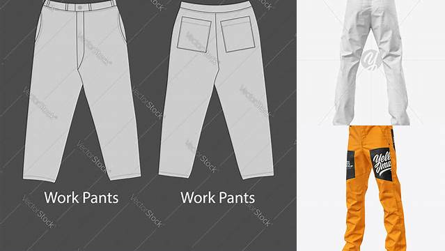 8886+ Work Pants Mockup Editable Photoshop File