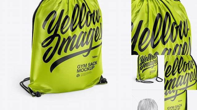 8887+ Glossy Gym Sack PSD Mockup Half Side View Premium Free Graphic Resource