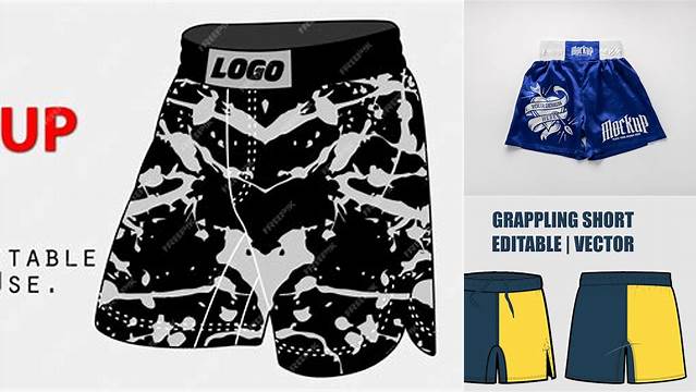 8887+ Mma Shorts Mockup Editable Design PSD File