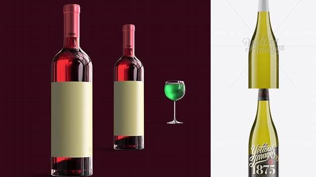 8889+ Dead Leaf Burgundy Bottle PSD Mockup Digital Download