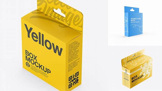 8894+ Matte Paper Box with Hang Tab PSD Mockup Download Free Premium Design PSD