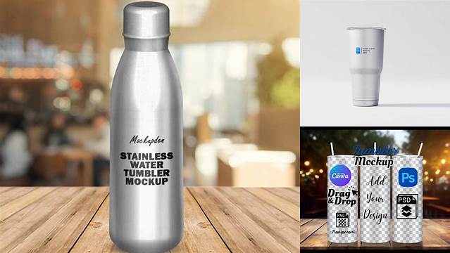 8894+ Tumbler Bottle Mockup Free Editable Photoshop File