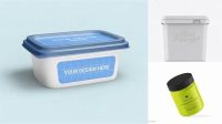 8896+ Matte Plastic Container PSD Mockup Front View Exclusive Free Photoshop Mockup