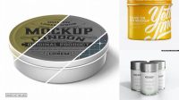 890+ Glossy Round Tin Box PSD Mockup Front View Free Professional PSD Download