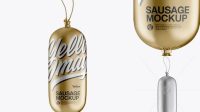 8900+ Metallic Sausage Chub with Rope PSD Mockup Free Digital Resource for Designers