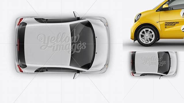 8901+ Smart Fortwo PSD Mockup Top View Modern Design PSD Resource Free Download