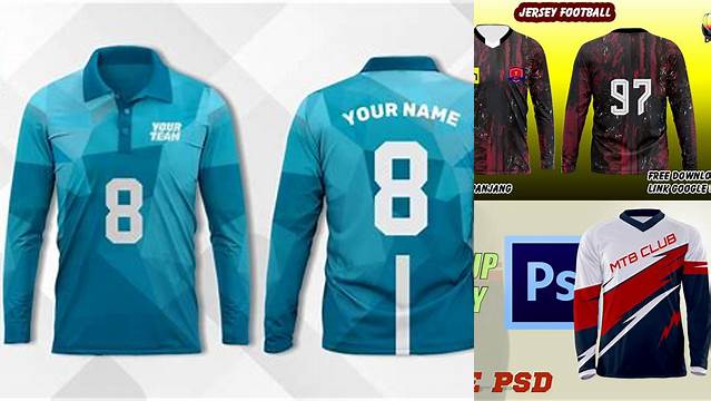 8902+ Mockup Jersey Lengan Panjang Polos For Free Download