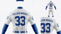 8903+ Men’s Full Baseball Kit PSD Mockup Back View Exclusive and Stylish Design PSD