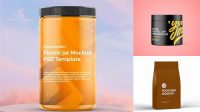 8906+ Matte Food Jar PSD Mockup Creative Layered Mockup Freebie