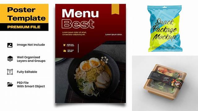 8907+ Contoh Mockup Makanan High-Quality PSD Files