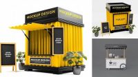 8909+ Food Stand Mockup Free Editable PSD