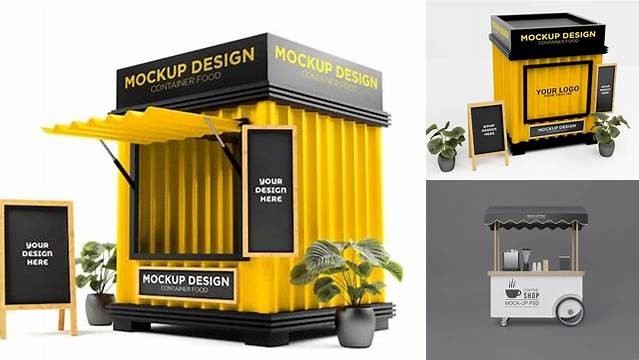 8909+ Food Stand Mockup Free Editable PSD