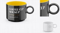 8911+ Cup PSD Mockup Front View High-Angle Shot Versatile Photoshop File