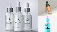 8912+ Frosted Dropper Bottle Mockup PSD Download