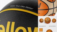 8912+ Leather Basketball Ball PSD Mockup Half Side View Digital Resource Free Download