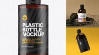 8917+ 150ml Amber Plastic Bottle PSD Mockup Free Mockup Templates