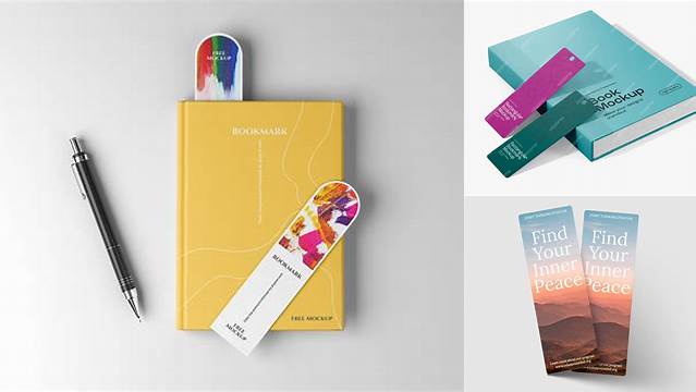 8927+ Bookmark Mockup PSD File for Designers