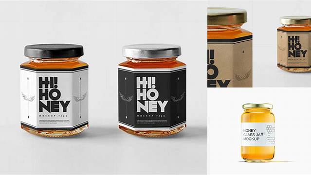 8930+ Glass Jar with Sugared Honey PSD Mockup Custom Graphic Resource Free Download