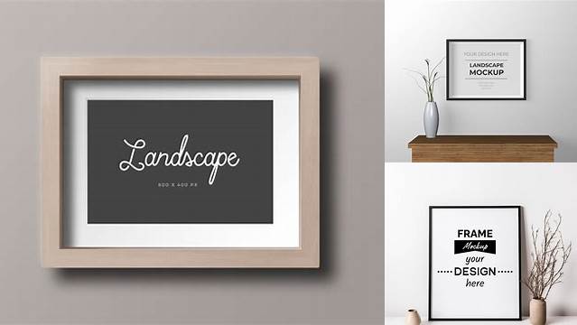 8937+ Landscape Frame Mockup Free Editable Photoshop File