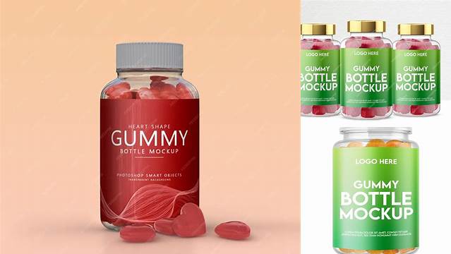 8938+ Gummy Bottle Mockup Download Premium PSD Resource