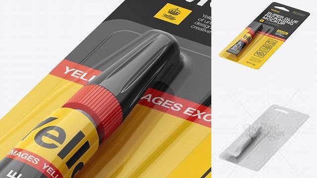 8939+ Super Glue Package PSD Mockup Halfside View Free Professional PSD Download