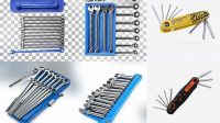 8940+ Hex Key Set PSD Mockup Half Side View High-Quality PSD Files