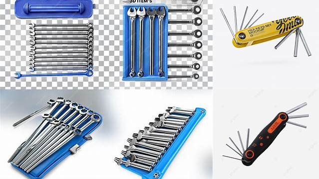 8940+ Hex Key Set PSD Mockup Half Side View High-Quality PSD Files