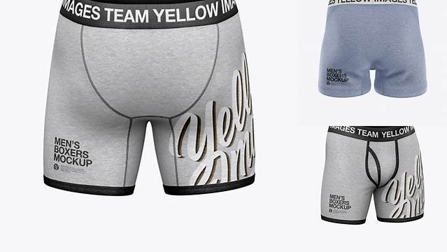 8940+ Melange Men's Boxer Briefs PSD Mockup Back View Exclusive Free PSD Mockups