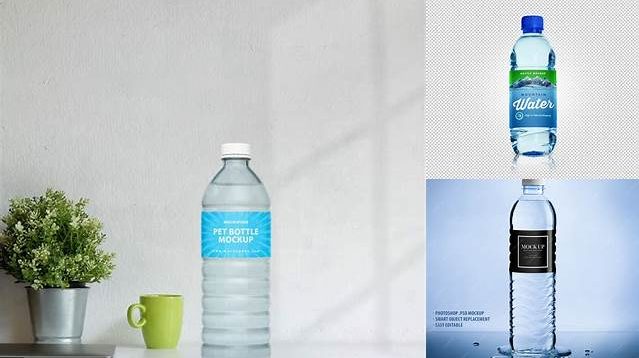 8944+ PET Bottle With Still Water PSD Mockup Customizable PSD Templates