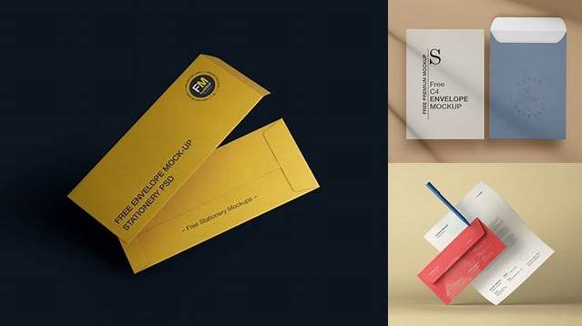 8948+ Opened Paper Envelope PSD Mockup High-Quality Digital Mockup Resource