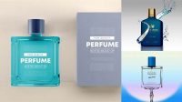 8951+ Glossy Square Perfume Bottle PSD Mockup Free Digital Resource for Designers