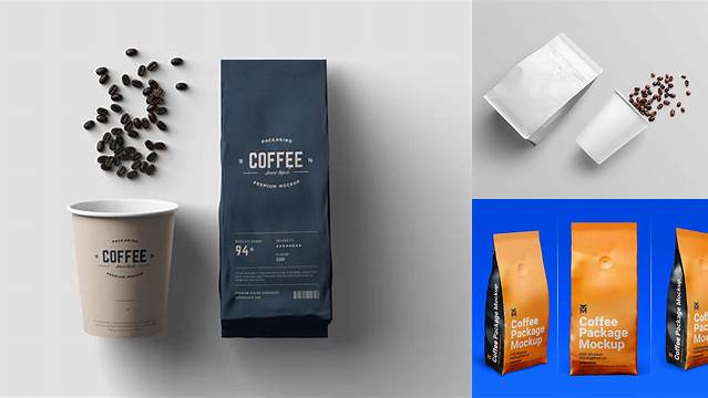 8956+ Coffee Packaging Mockup Free Download Free PSD