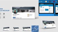 8957+ Linkedin Profile Mockup Layered Photoshop Template