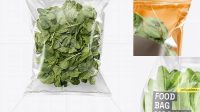 8958+ Plastic Bag With Baby Spinach PSD Mockup Exclusive Free PSD Mockups