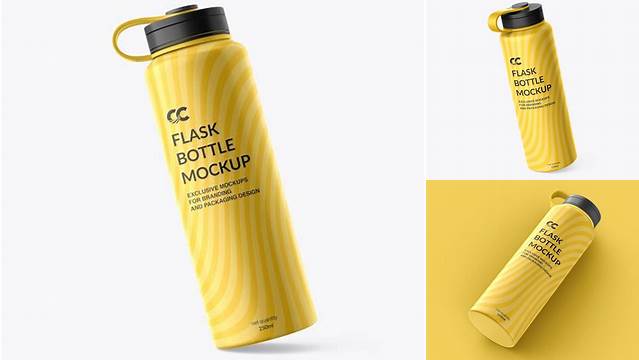 896+ Square Metal Flask PSD Mockup Premium Free Mockup PSD