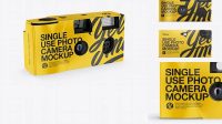 8960+ Disposable Camera PSD Mockup Back Half Side View Professional Quality Freebie PSD File