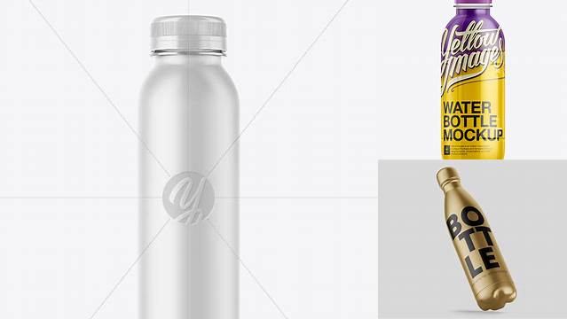 8960+ Plastic Transparent Bottle in Shrink Sleeve PSD Mockup Download Customizable PSD