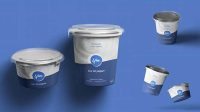 8960+ Yogurt Packaging PSD Mockup Half-Side View Free Professional PSD Download