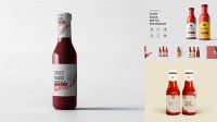 8962+ Glass Garlic Sauce Bottle PSD Mockup Free Graphic Mockup PSD